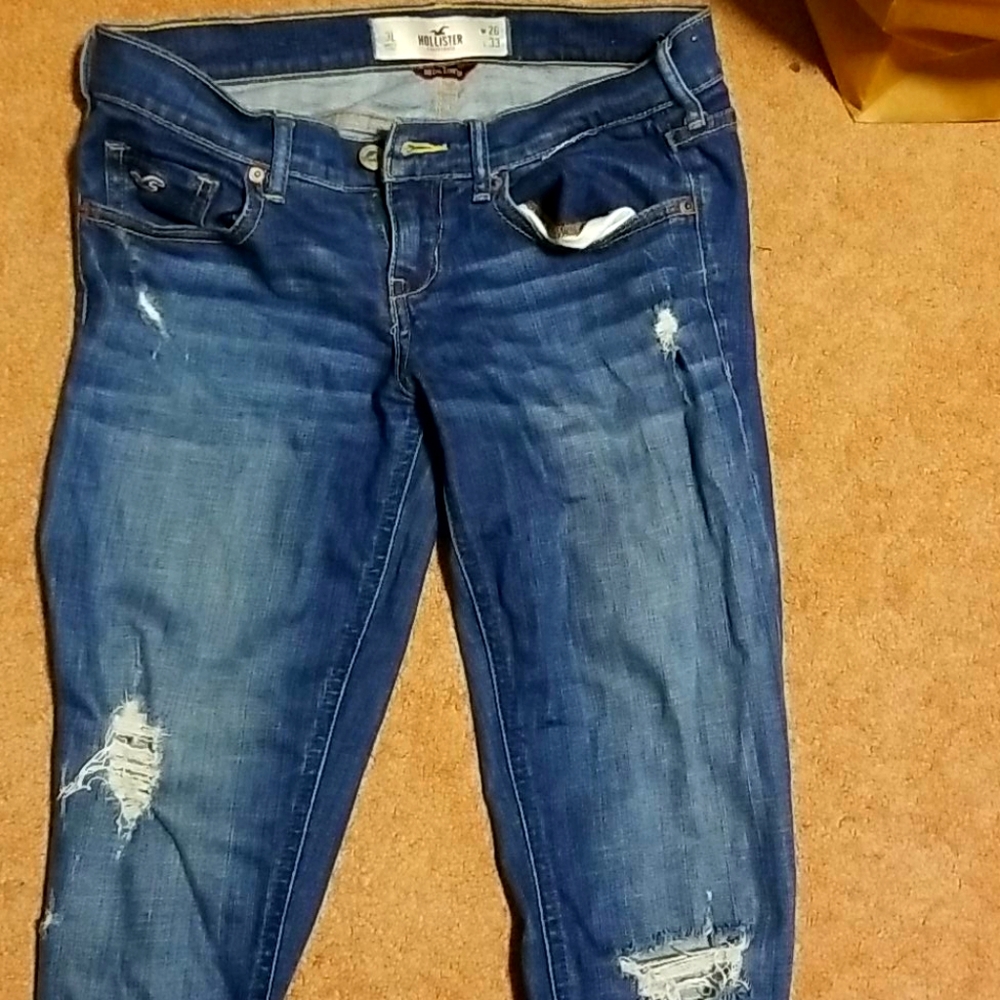 Hollister skinny distressed jeans